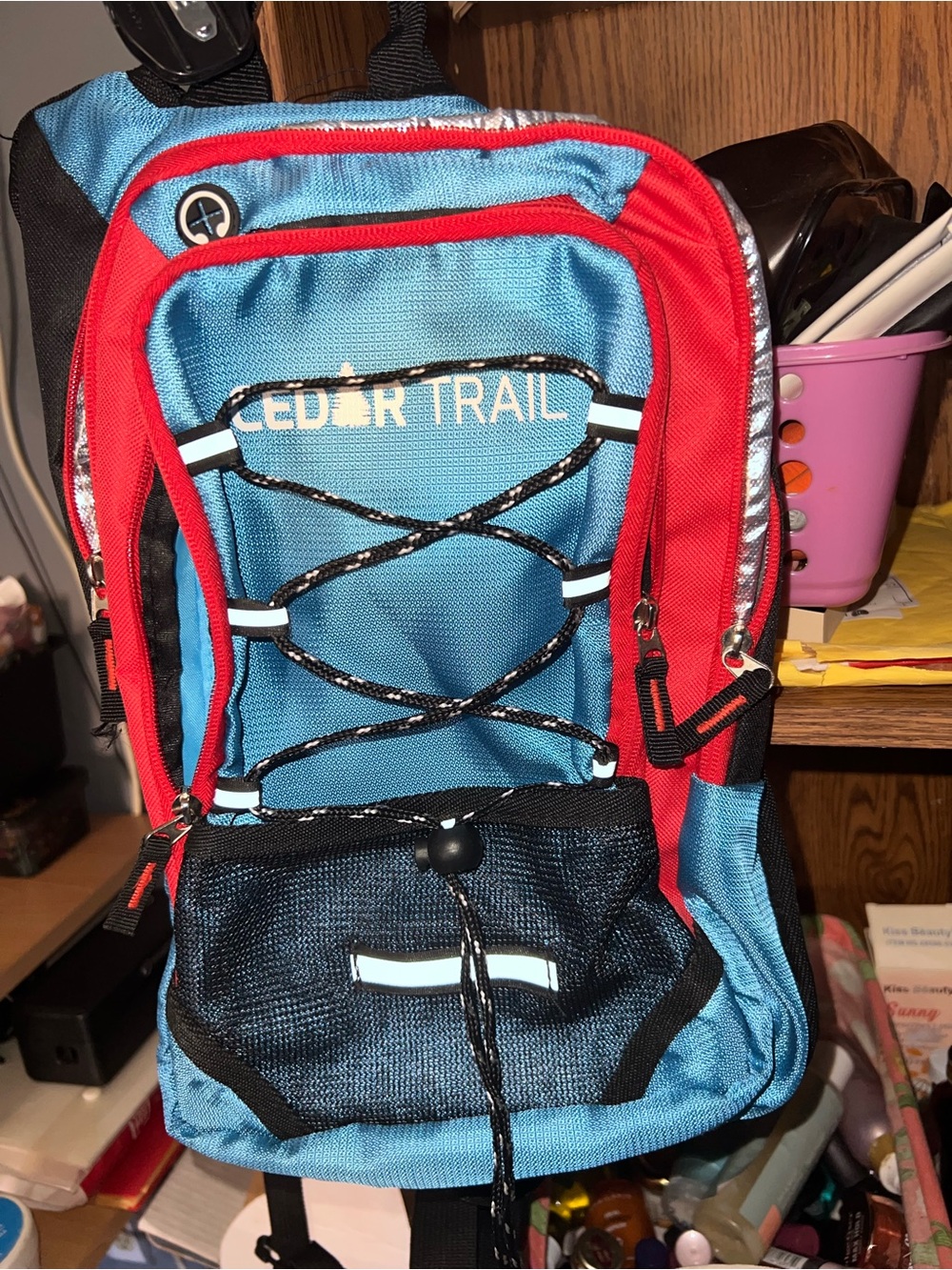 Cedar Trail Blue & Red  Backpack